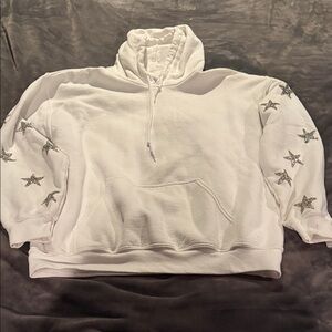 Carmar Cream Hoodie with stars in sleeves
